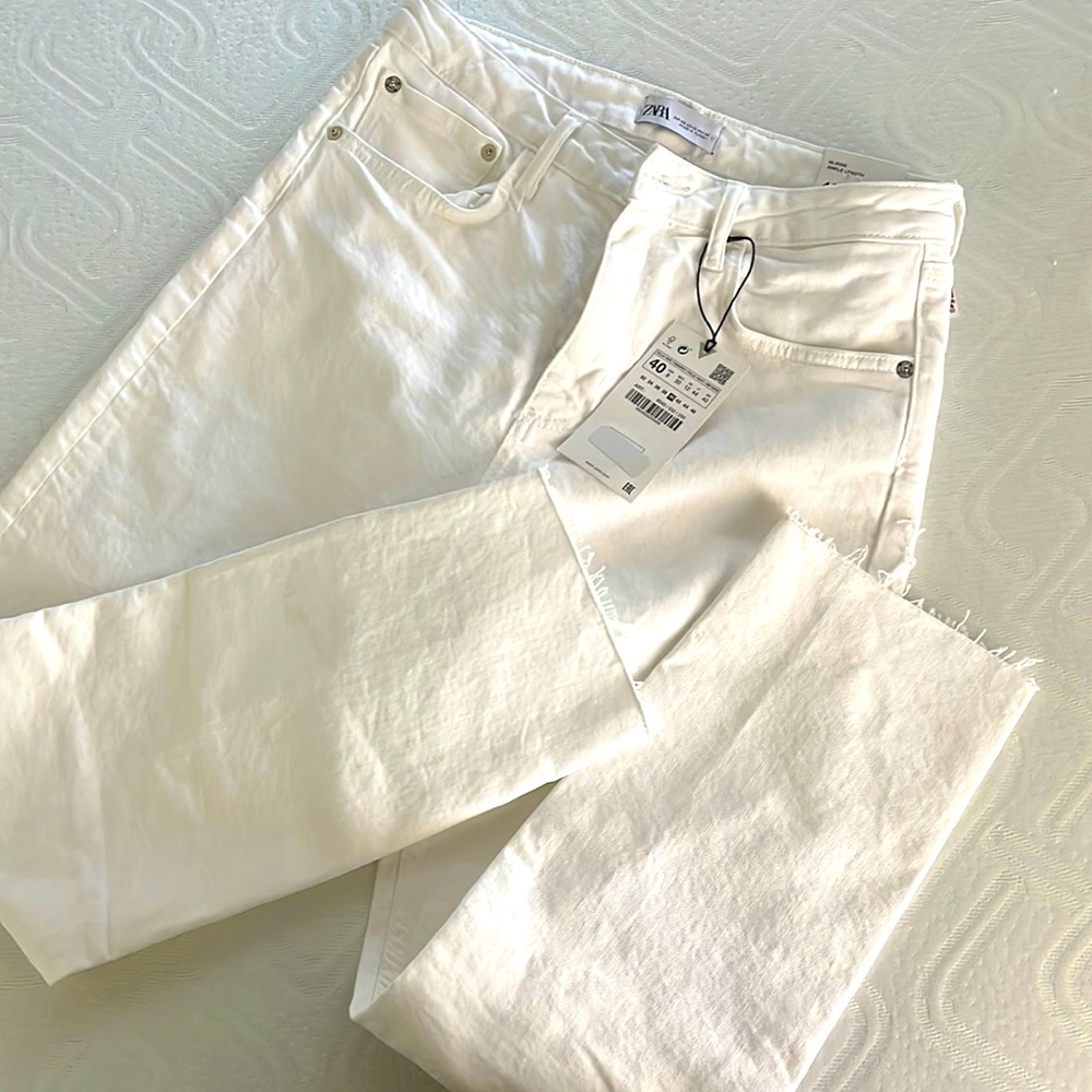 Zara white jeans